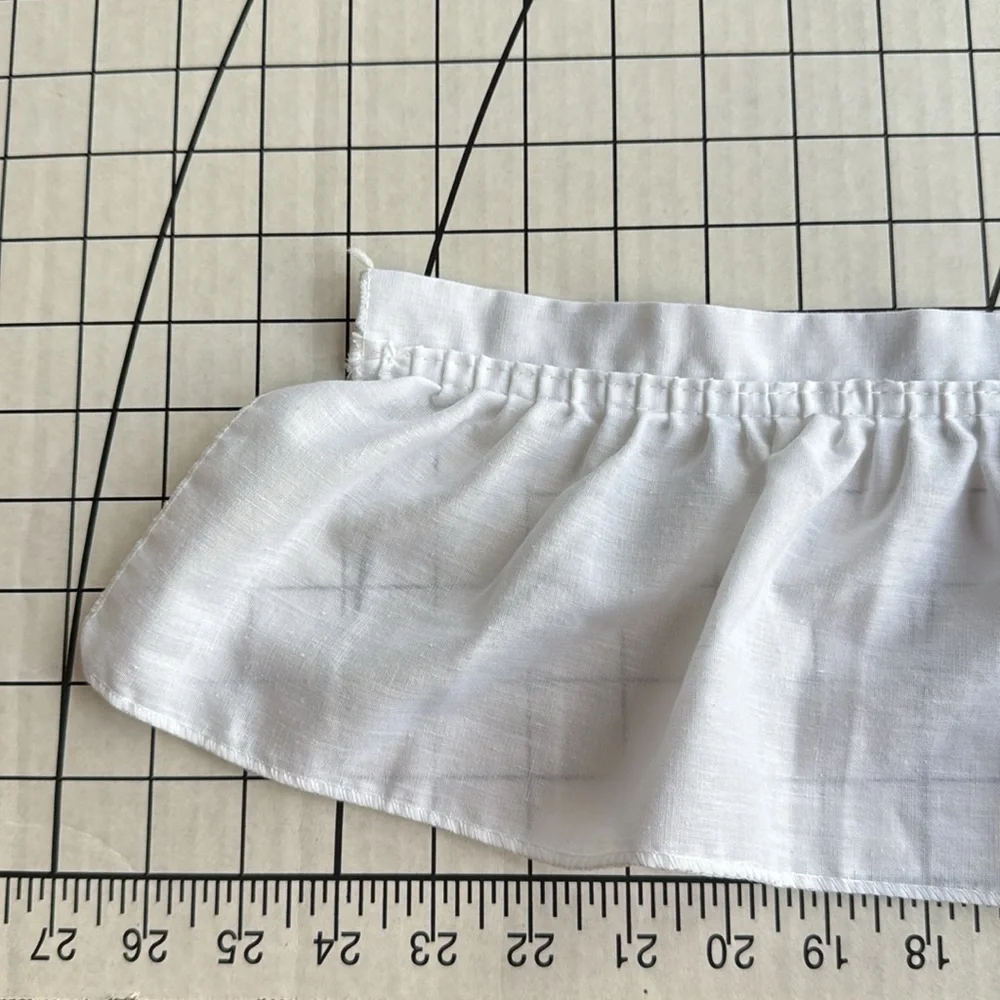 Vintage Sears White Ruffled Curtain Set–2 Pairs with Tiebacks – 48” x 51” Panels